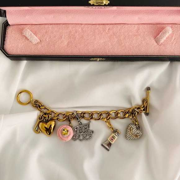 Juicy Couture Jewelry - Juicy Couture Vintage Gold Bracelet with charms